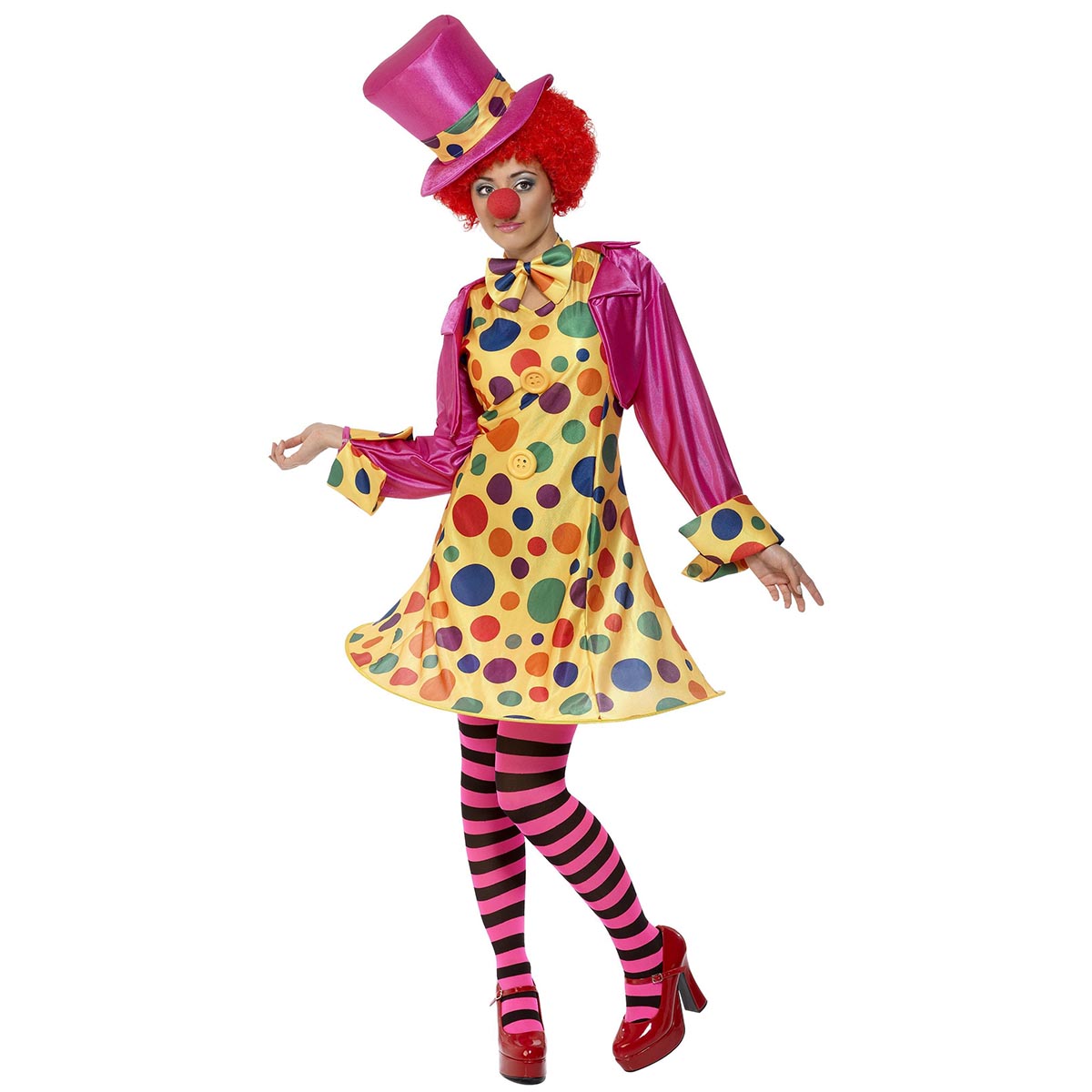 Clownklänning Med Prickar & Tillbehör