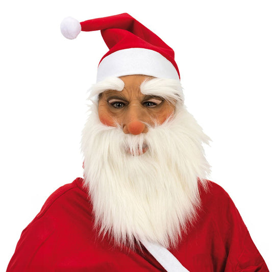 Latexmask Tomte med Skägg