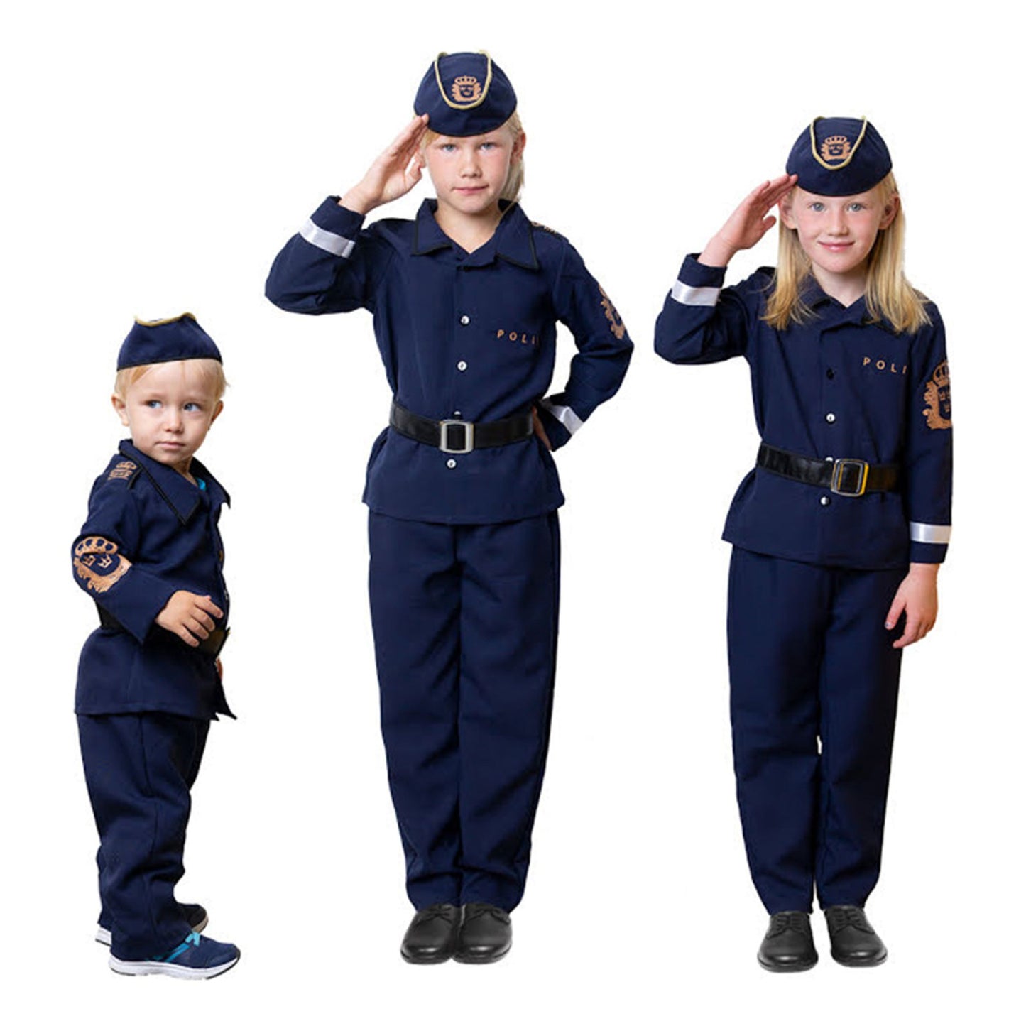 Svensk Polis Barn Maskeraddräkt