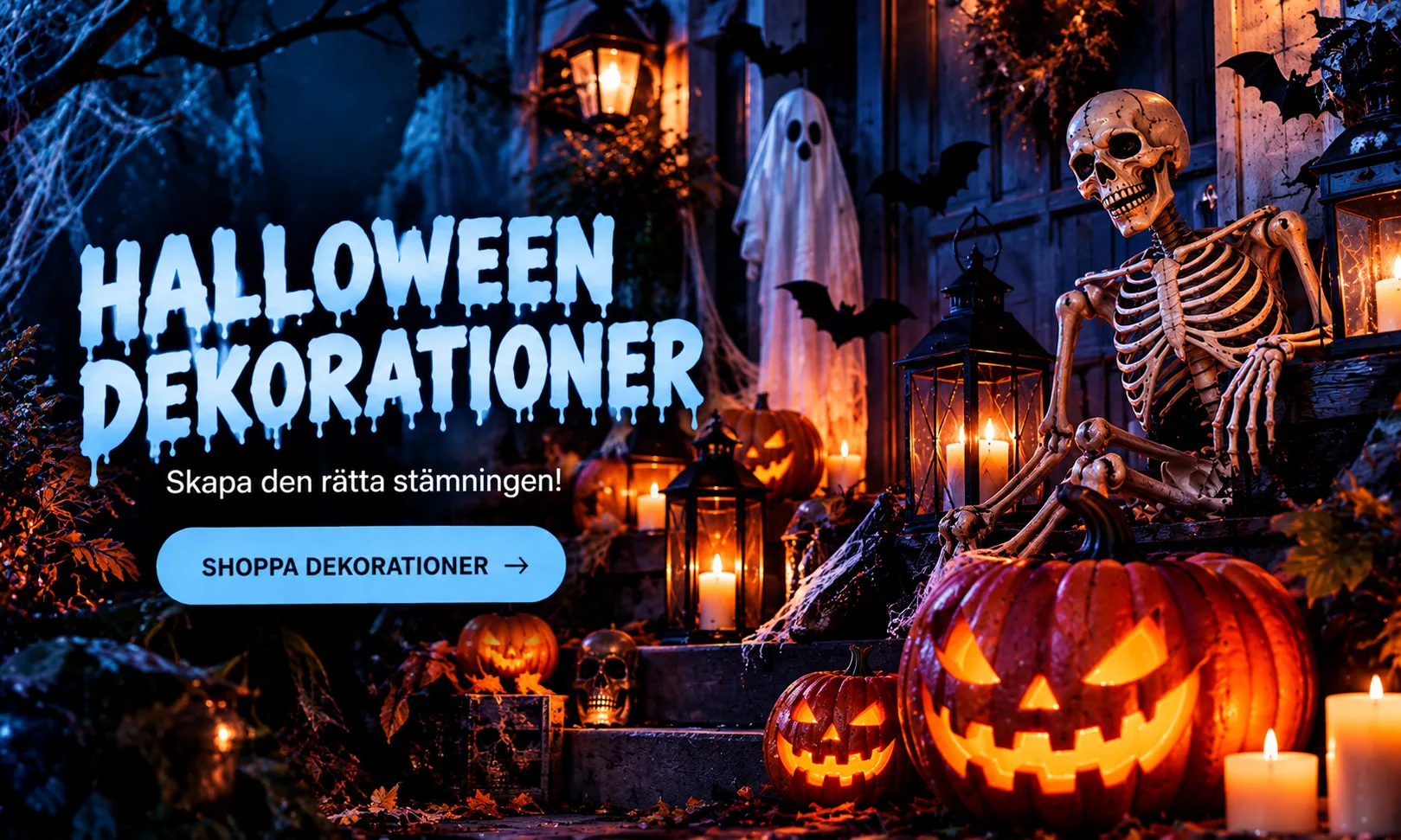Halloweendekorationer hos Partykungen